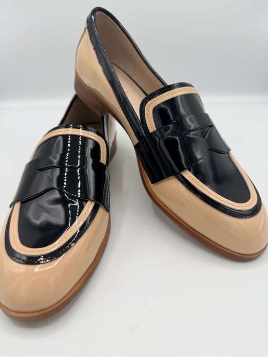 CECELIA NEW YORK Shoes - Cecelia New York Kail Penny Loafers Patent Leather Nude Black